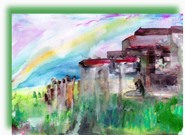 Mdantsane Rainbow, watercolor -Amitabh Mitra